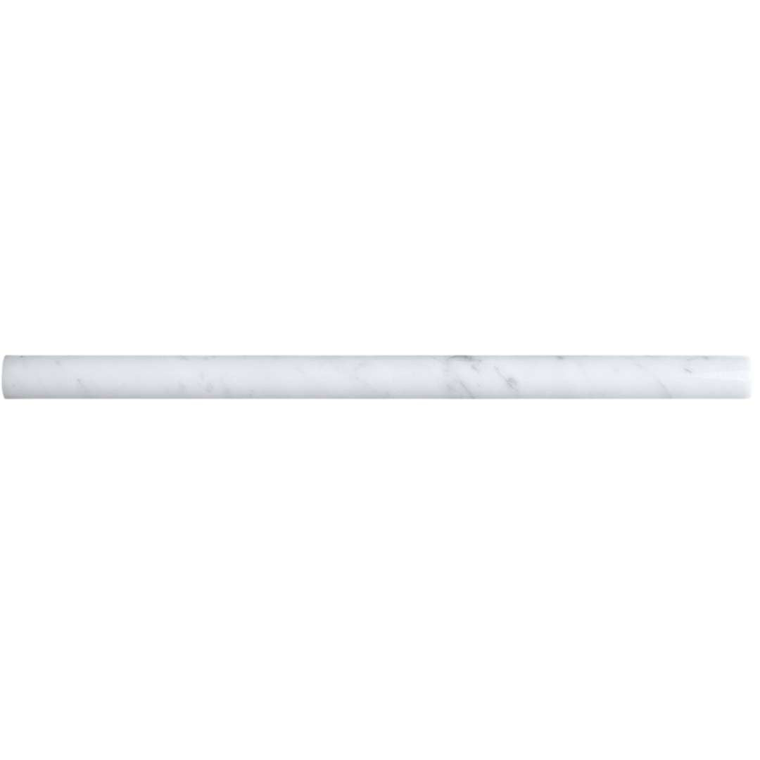 Borghese Carrara .5"x12" Bianco Marble Polished Pencil