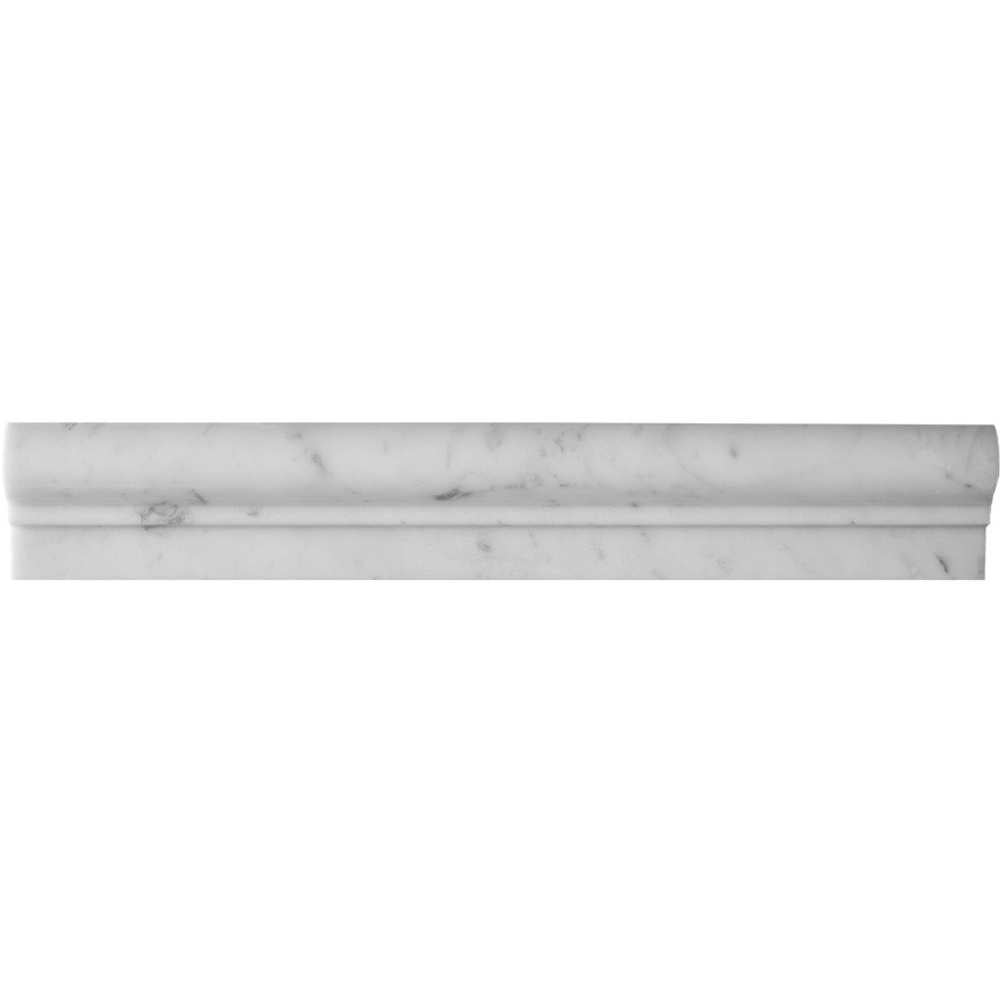 Borghese Carrara 2"x12" Bianco Marble Polished Chair Rail