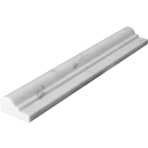 Borghese Carrara 2"x12" Bianco Marble Polished Chair Rail