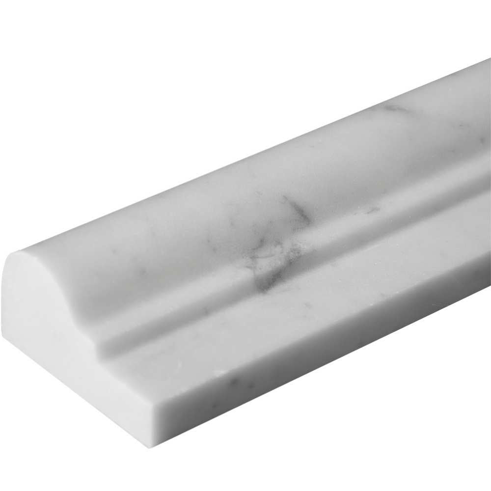 Borghese Carrara 2"x12" Bianco Marble Polished Chair Rail
