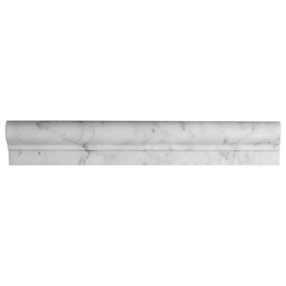 Borghese Carrara 2"x12" Bianco Marble Polished Chair Rail