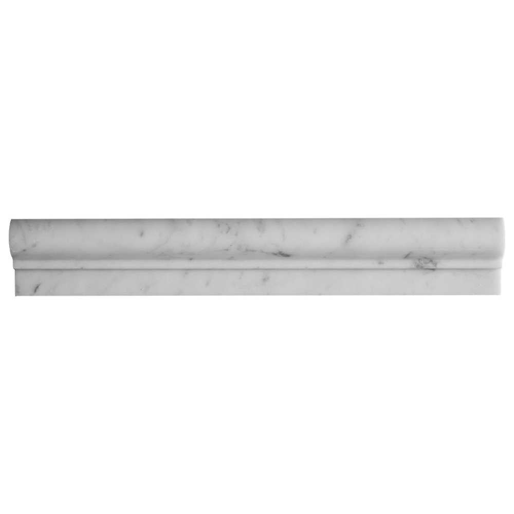 Borghese Carrara 2"x12" Bianco Marble Polished Chair Rail