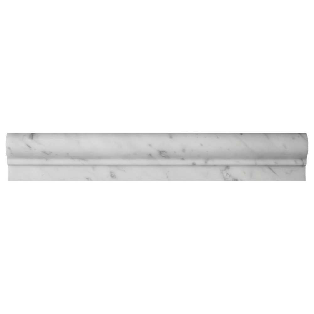 Borghese Carrara 2"x12" Bianco Marble Polished Chair Rail