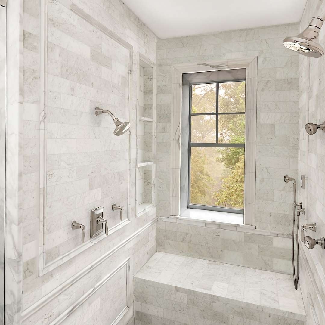 Borghese Carrara 3"x6" Bianco Marble Polished Tile