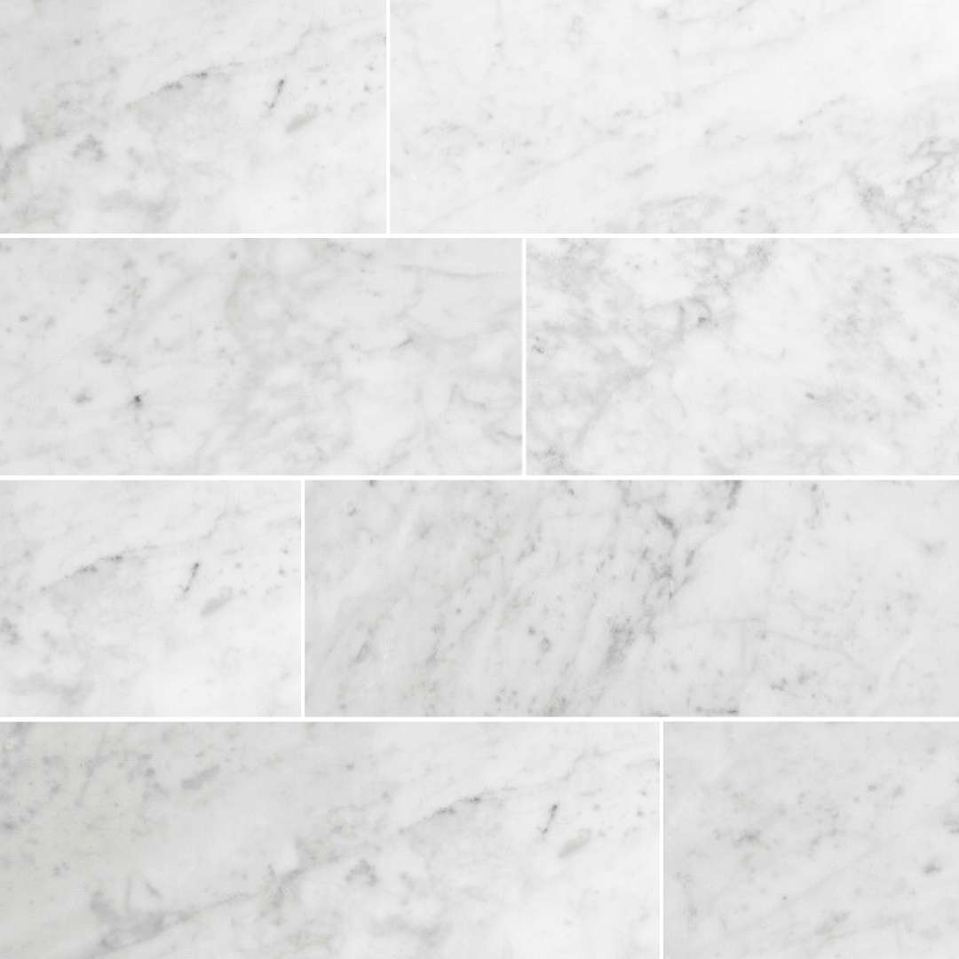Borghese Carrara 4"x12" Bianco Marble Polished Tile