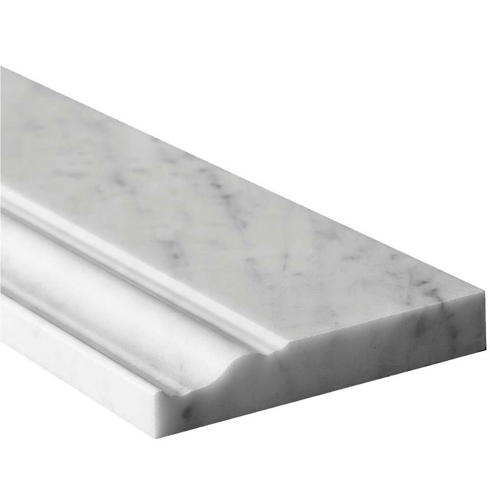 Borghese Carrara 5"x12" Bianco Marble Polished Baseboard Skirting