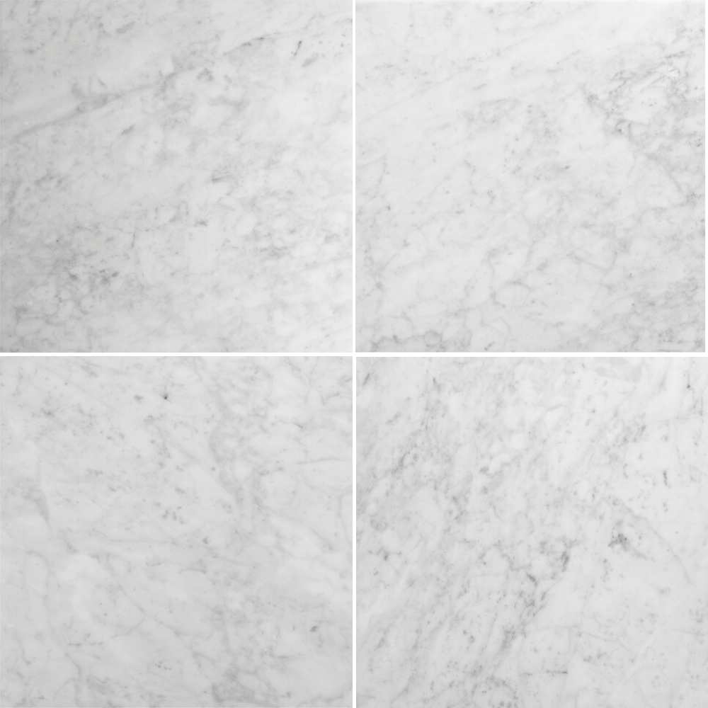 Borghese Carrara 12"x12" Bianco Marble Polished Tile