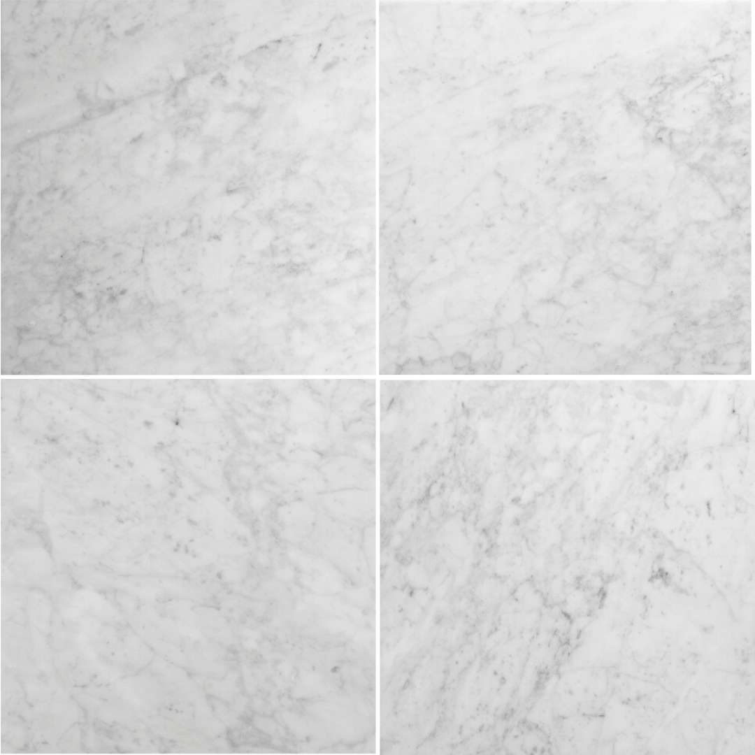 Borghese Carrara 12"x12" Bianco Marble Polished Tile