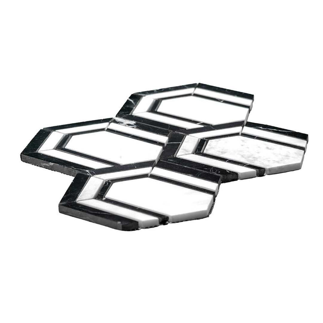 Argos Peak Carrara Marble Polished Mosaic