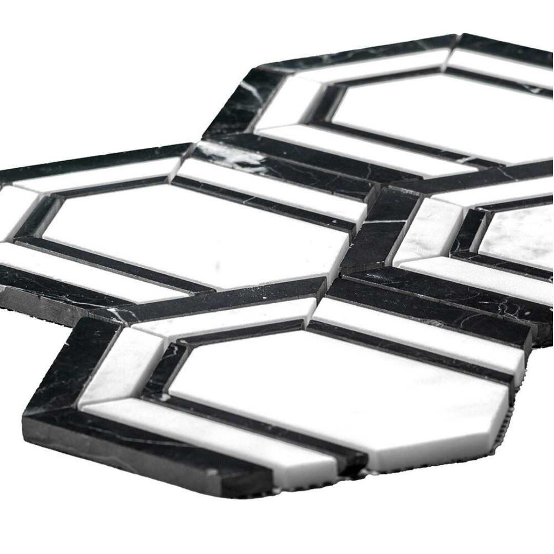 Argos Peak Carrara Marble Polished Mosaic