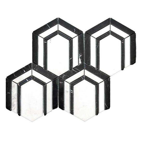 Argos Peak Hexagon Blanco Carrara 0.83 sf/