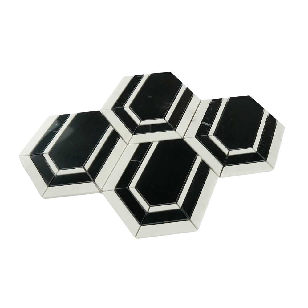 Argos Peak Hexagon Nero Marble  0.83sf/sh