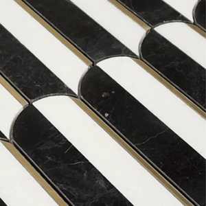 Mad Decade 12" x 12" Marble Mosaic Wall & Floor Tile