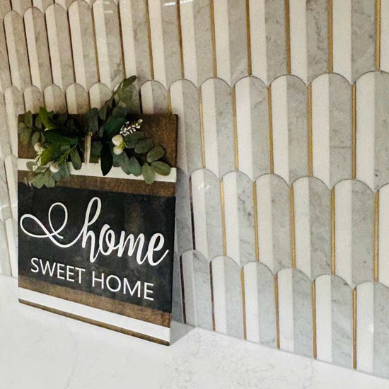 Mad Decade 12 "x 12" Grey Marble Polished Mosaic