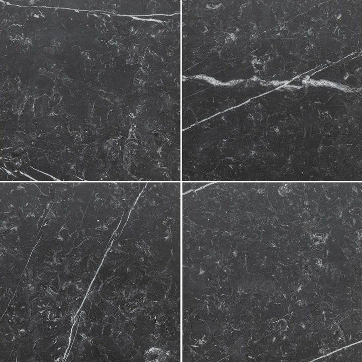 Checkmate 12" x 12" Nero Marquinia Marble Honed Tile