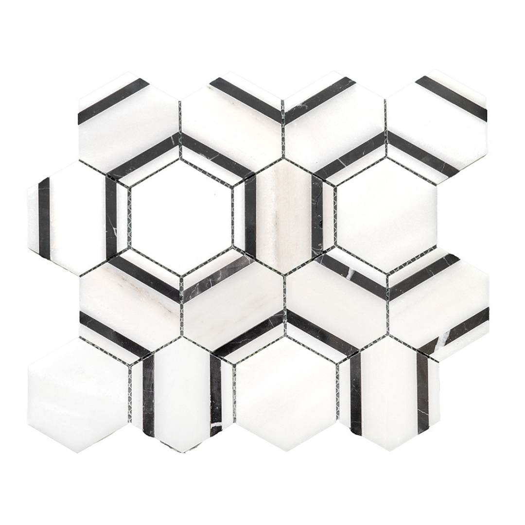 Pelta Orb Marble Polished Mosaic