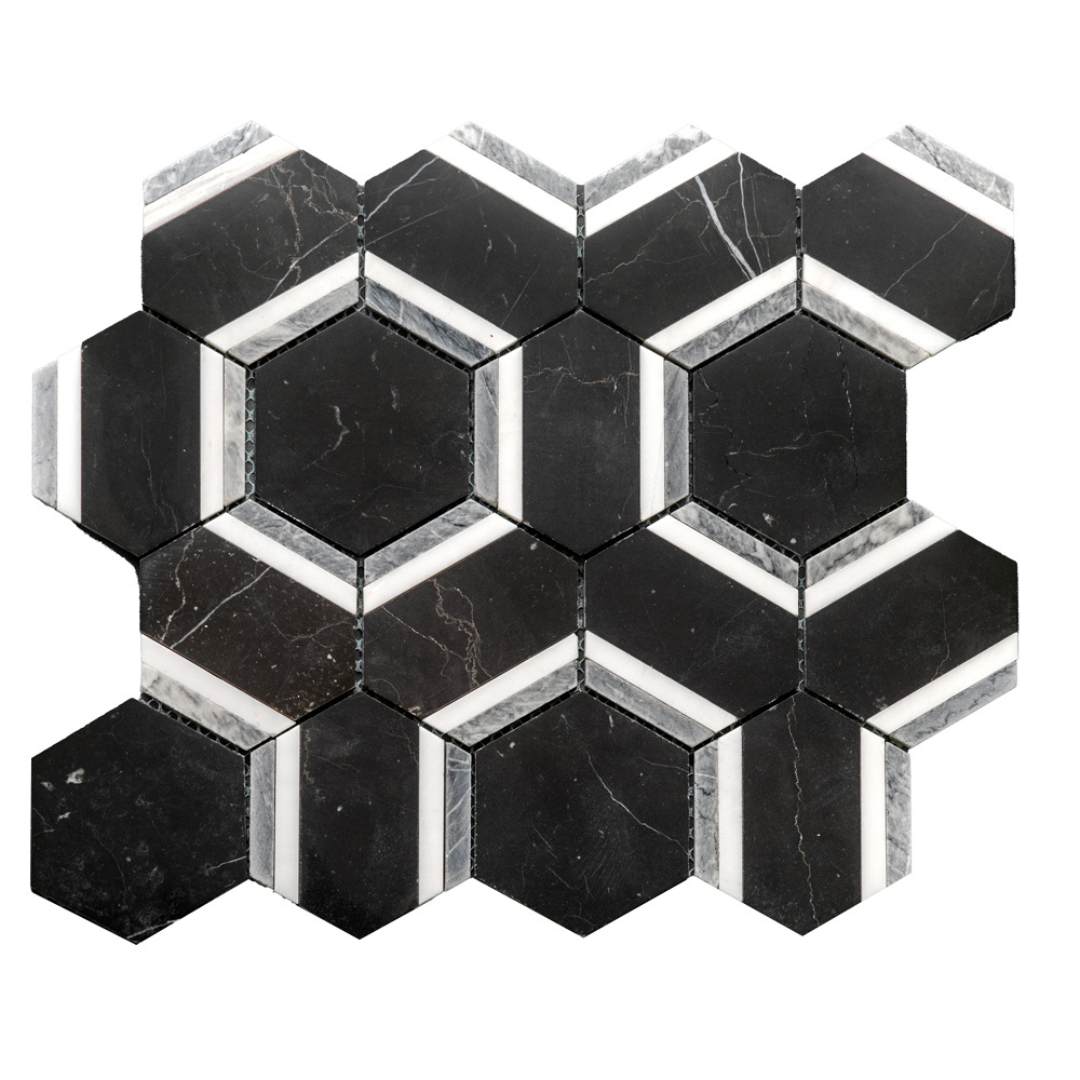 Pelta Orb Marble Polished Mosaic