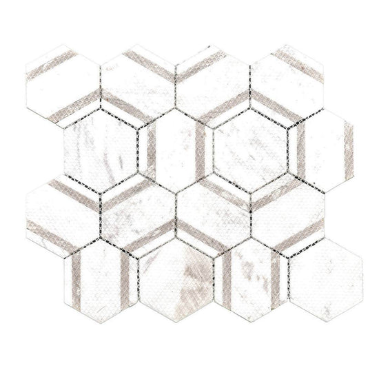 Pelta Orb Wooden Blend Marble Polished Mosaic