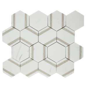 Pelta Orb Marble Polished Mosaic