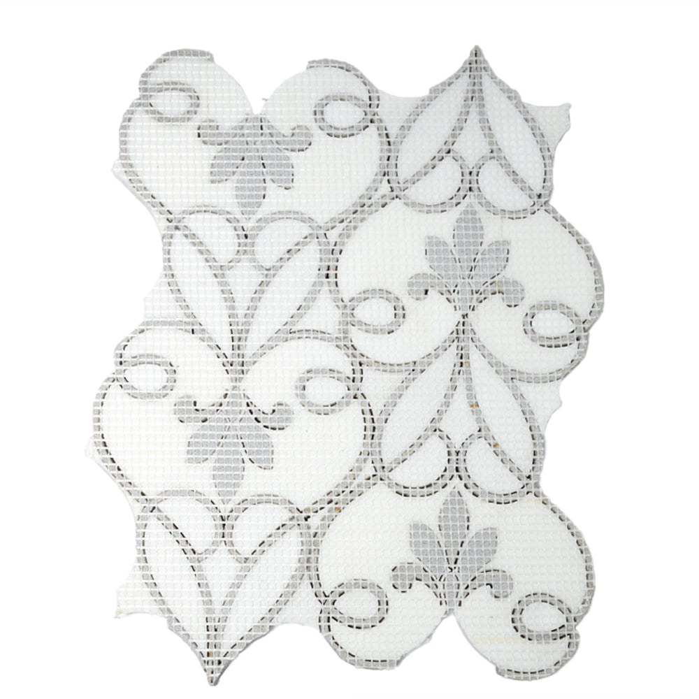 Floral Vault 9"x13" Pearl Mother of Pearl Polished Mosaic