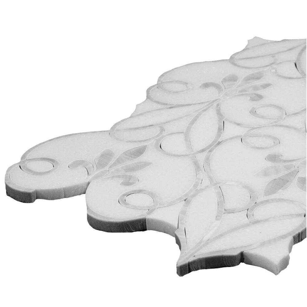 Floral Vault 9"x13" Pearl Mother of Pearl Polished Mosaic