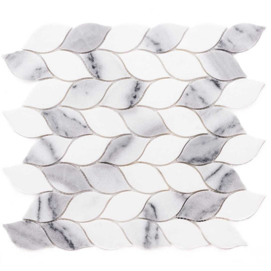 Santorini Braid 12'' x 12'' Marble Mosaic Tile