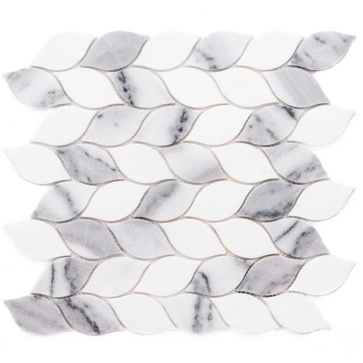 Santorini Braid 12'' x 12'' Marble Mosaic Tile