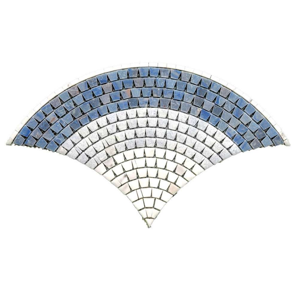 Brise 8" x 9" Azules Marble Polished Mosaic