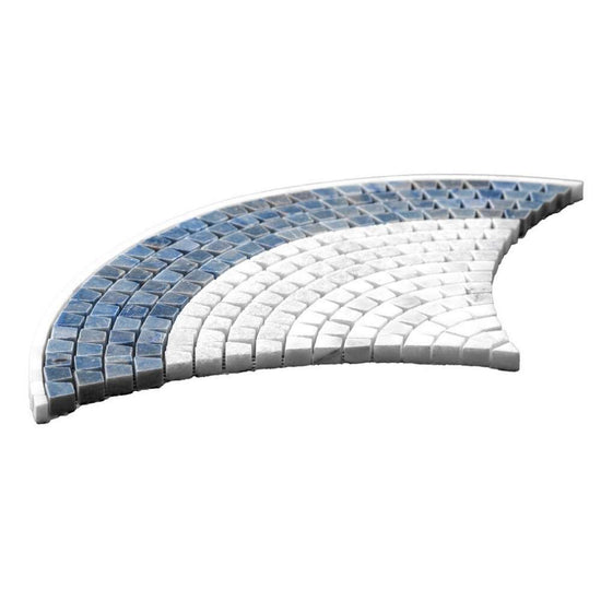 Brise 8" x 9" Azules Marble Polished Mosaic