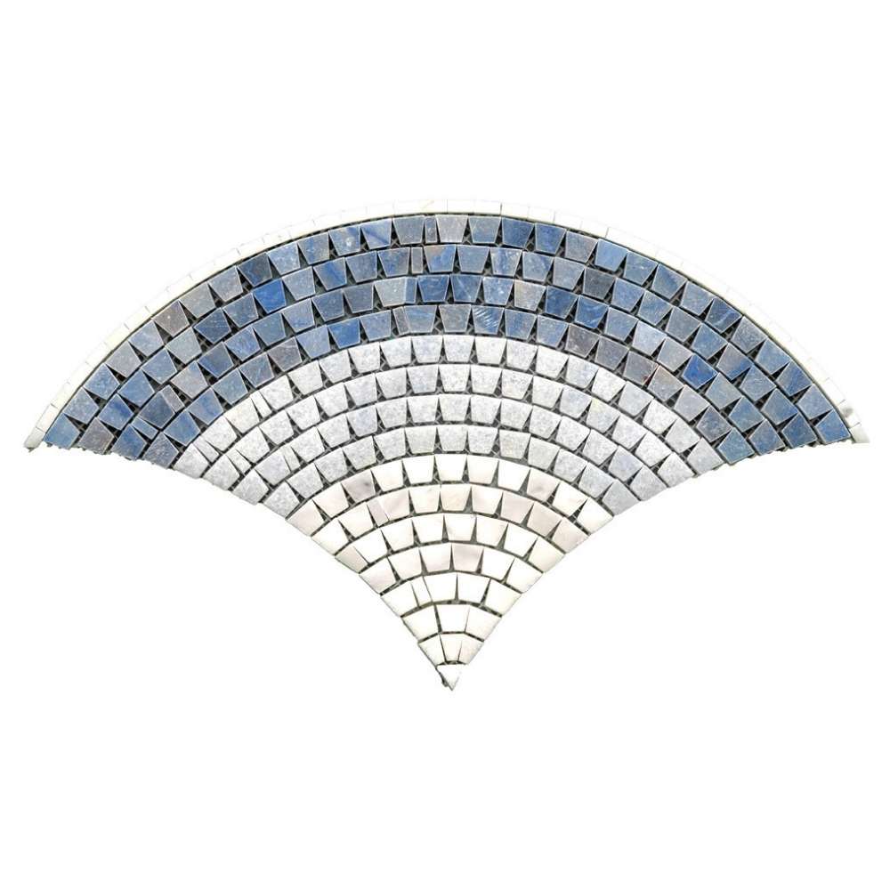 Brise 8" x 9" Azules Marble Polished Mosaic
