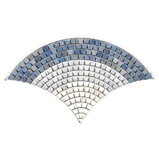 Brise 8" x 9" Azules Marble Polished Mosaic