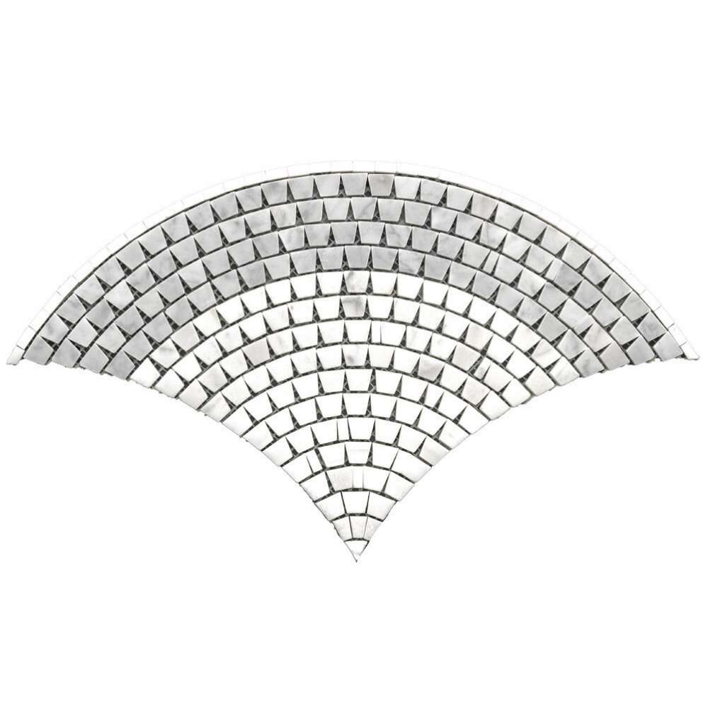 Brise 8" x 9" Blanco Marble Polished Mosaic