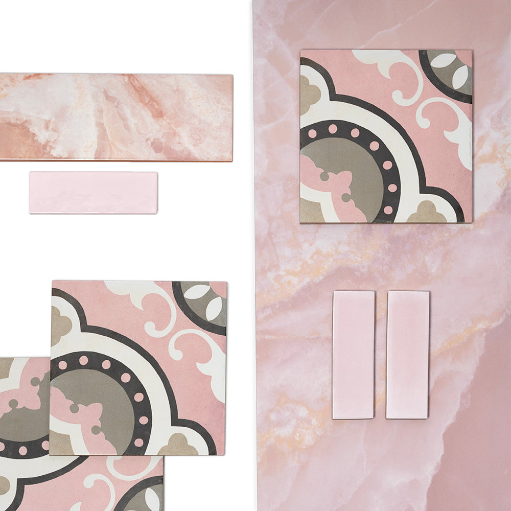 Art Deco 8"x8" Porcelain Matte Tile