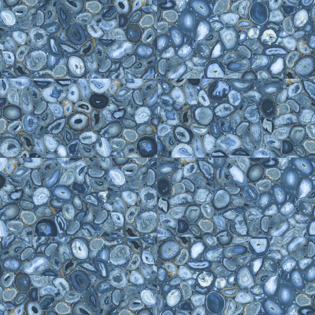 Geode 24" x 48" Blue Polished Porcelain Wall & Floor Tile