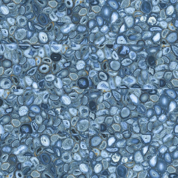 Geode 24"x48" Blue Porcelain Polished Tile