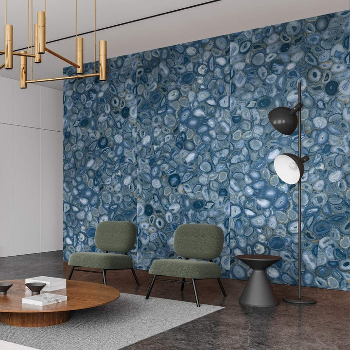 Geode 24" x 48" Blue Polished Porcelain Wall & Floor Tile