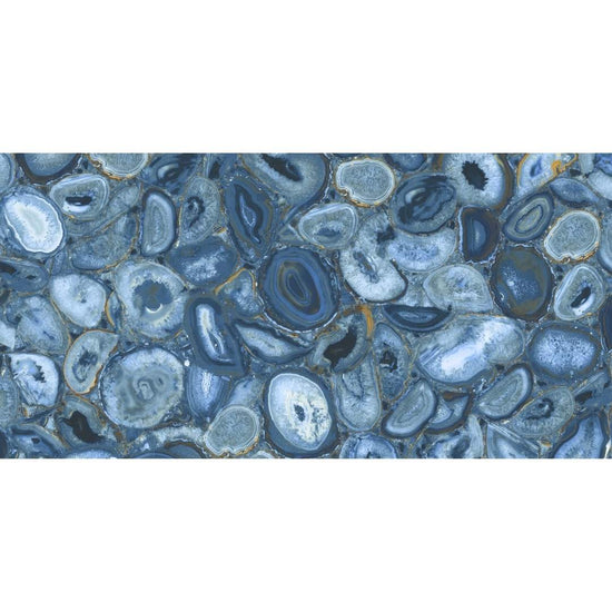 Geode 24" x 48" Blue Polished Porcelain Wall & Floor Tile