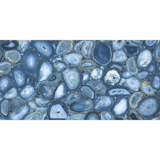 Geode 24" x 48" Blue Polished Porcelain Wall & Floor Tile