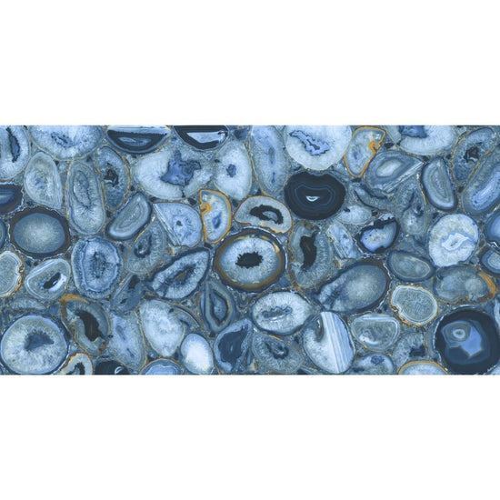 Geode 24" x 48" Blue Polished Porcelain Wall & Floor Tile