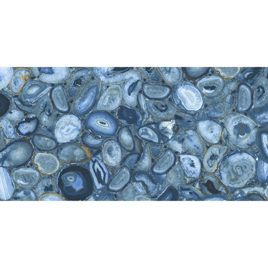 Geode 24" x 48" Blue Polished Porcelain Wall & Floor Tile