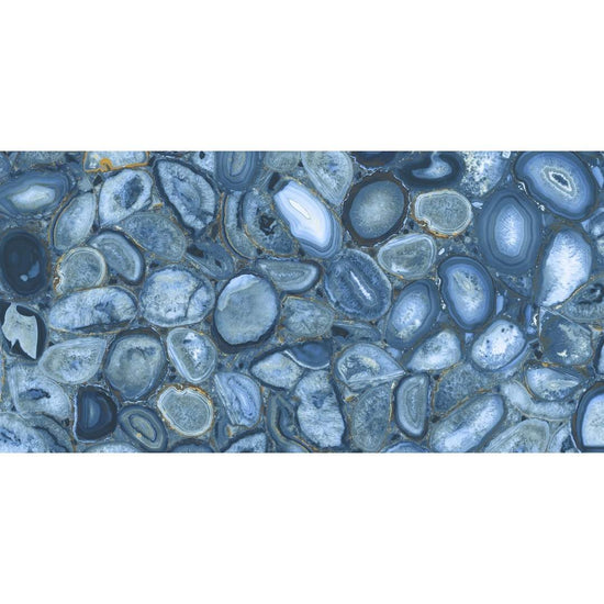 Geode 24" x 48" Blue Polished Porcelain Wall & Floor Tile