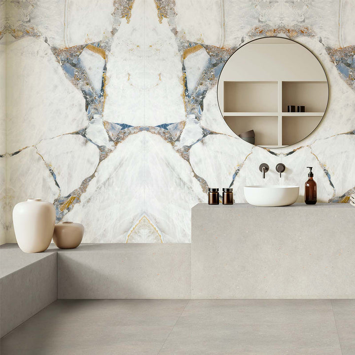 Geode 24"x48" Bright Precious Porcelain Matte Tile