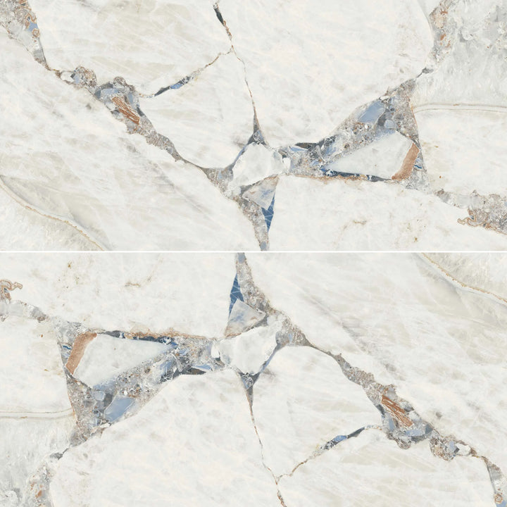 Geode 24"x48" Bright Precious Porcelain Matte Tile