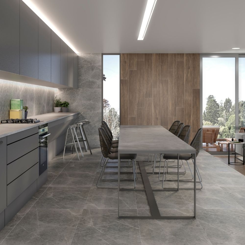 Alastair 24"x48" Silver Porcelain Polished Tile