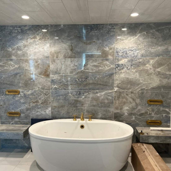 Adin 24" x 48" Porcelain Marble Look Wall & Floor Tile