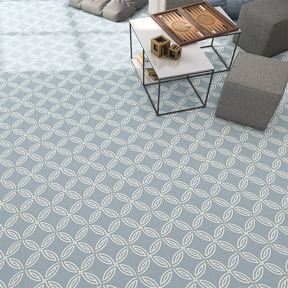 Kindred 8"x8" Cielo Porcelain Matte Tile