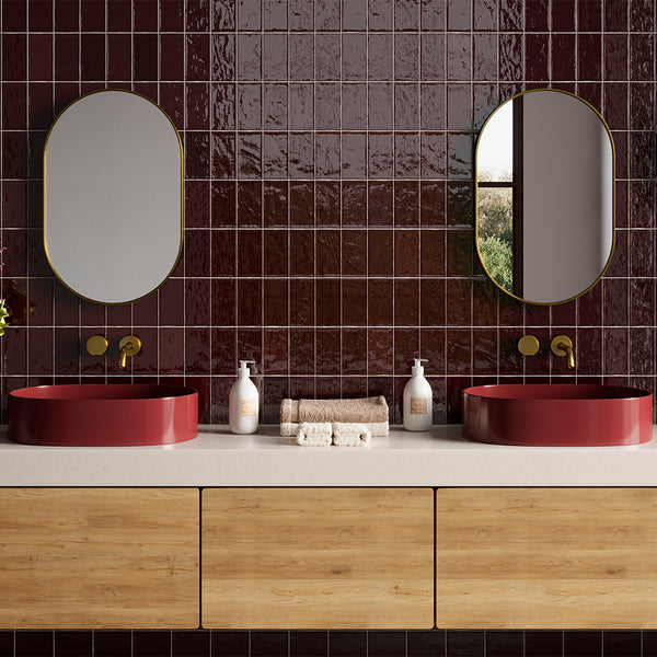 Diana 3"x6" Burnt Caramel Ceramic Glossy Tile