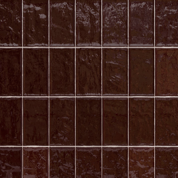 Diana 3"x6" Burnt Caramel Ceramic Glossy Tile