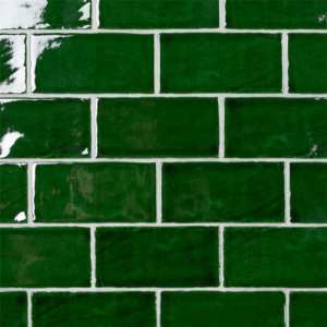 Diana 3" x 6" Verde Ceramic Glossy Tile