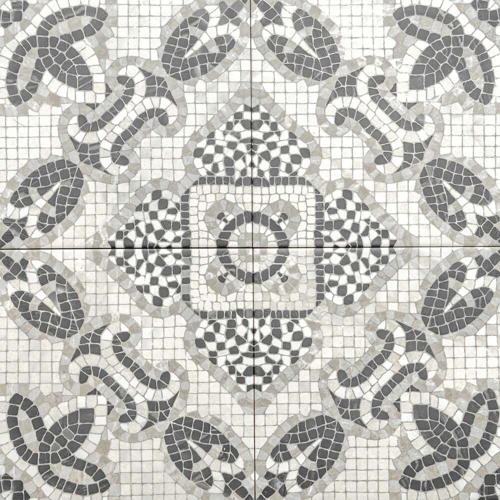 Roman Road 8" x 8" Grey Porcelain Satin Tile